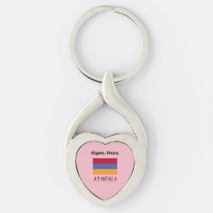 Porte-clés Arménie et drapeau arménien Personnalisés
