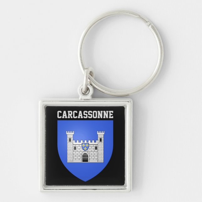 Porte-clés Armoiries de Carcassonne - FRANCE (Devant)