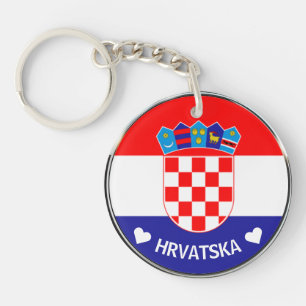 Porte-clés Armoiries de Croatie   Hrvatski grb avec texte