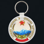 Porte-clés Armoiries de l'Arménie Symbole héraldique officiel<br><div class="desc">Arménie /ɑ rˈmiːniniouri (info d'aide ・) (en arménien : Հ յ , translittéré : Hayastan, IPA : [h jstn]), officiellement la République d'Arménie ( de , Hayastani Hanrapetyyroum , [h jstni hncombustion pasjun]), est un pays montagneux enclavé dans la région du Caucase de l'Eurasie. Située à la jonction de l'Asie...</div>