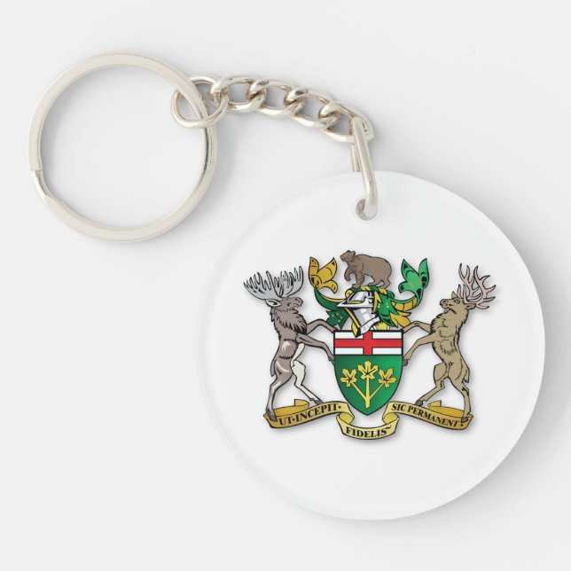 Porte-clés Armoiries de l'Ontario (Devant)