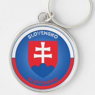 Porte-clés Armoiries de Slovaquie en forme de cercle
