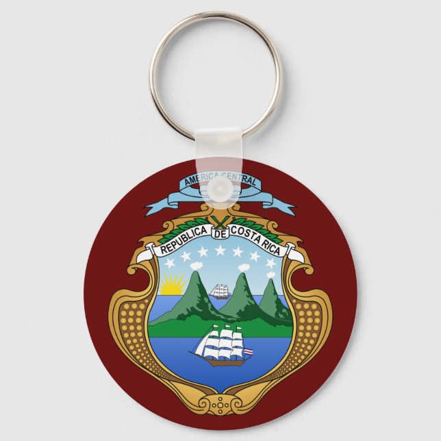 Porte-clés Armoiries du Costa Rica (Recto)