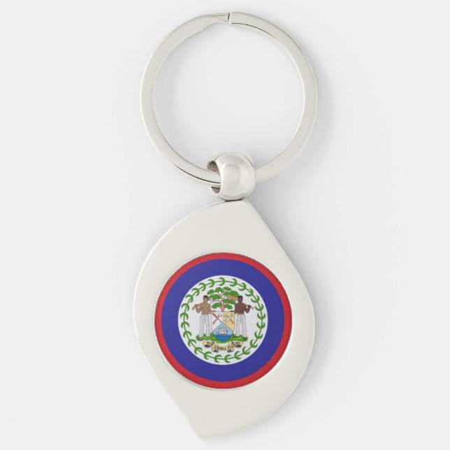 Porte-clés Armoiries du drapeau du Belize (Devant)