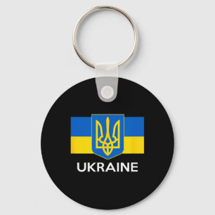 Porte-clés Armoiries d'Ukraine Drapeau Fierté ukrainienne Jau