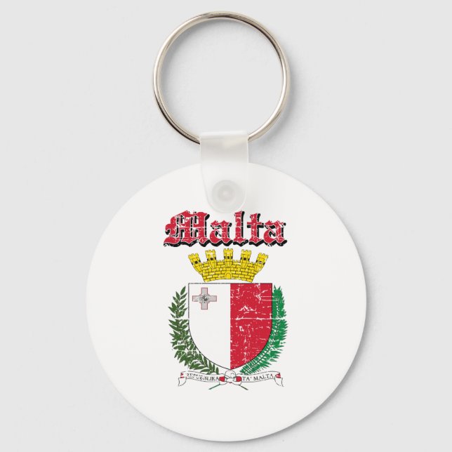 Porte-clés Armoiries maltaises de Grunge (Recto)