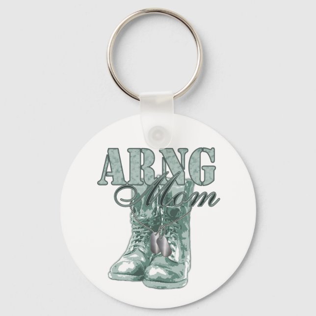 Porte-clés ARNG Mom Combat Boots N Chien Tags 2 (Recto)