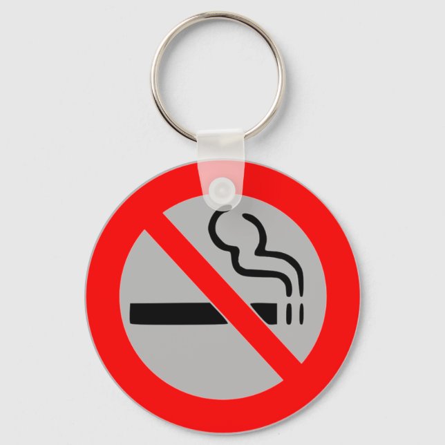 PORTE-CLÉS ARRÊTEZ DE FUMER SIGNE - PAS DE FUMEUR, INTERDIT. (Recto)