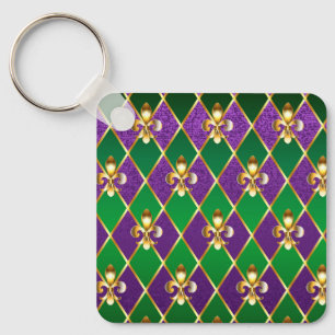 Porte-clés Arrière - plan de bijoux Mardi Gras