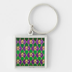 Porte-clés Arrière - plan de bijoux Mardi Gras