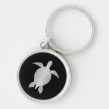 Arrière - plan noir de la tortue marine argentée