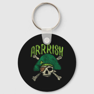 Porte-clés Arrish Pirate Irlandais Crâne Leprechaun St Patric