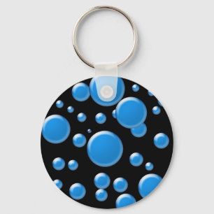 Porte-clés arrondi en noir