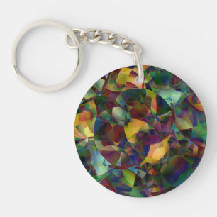 Porte-clés Art abstrait coloré et kaléidoscopique