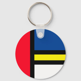 Porte-clés Art abstrait de style Mondrian moderne coloré groo