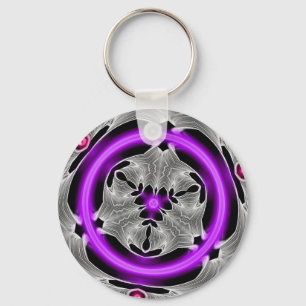 Porte-clés Art Alien - Neon violet