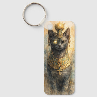 Porte-clés Art aquarelle de la déesse féline Bastet de l'Égyp