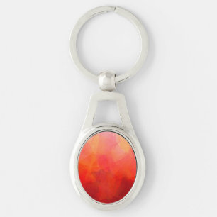 Porte-clés Art aquarelle en rouges, orange et jaune