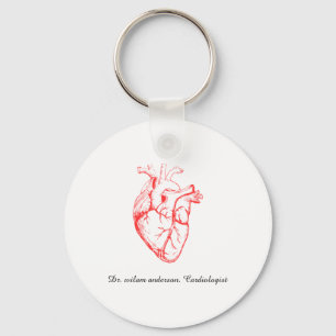 Porte-clés Art d'anatomie cardiaque personnalisé pour cardiol