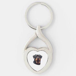 Porte-clés Art de chien Rottweiler majestueux