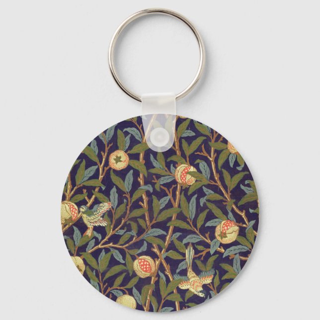 Porte-clés Art de cru d'oiseau et de grenade de William (Recto)