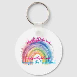 Porte-clés Art de Debi, aimant arc-en-ciel