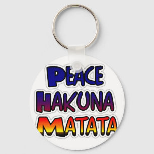 Porte-clés Art de dégradé de Hakuna Matata de Paix