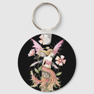Porte-clés Art de Fée Fleur Rose