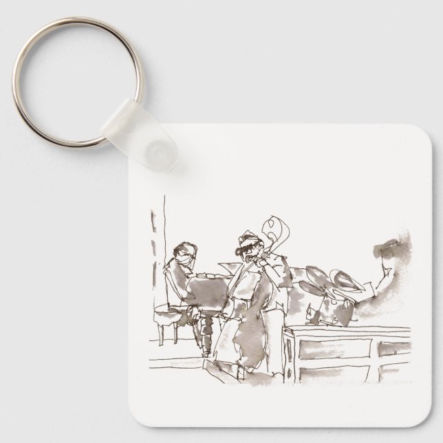 Porte-clés art de groupe de jazz (Recto)