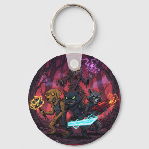 Porte-clés Art de guerrier animal fantastique électrique