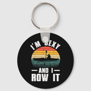 Porte-clés Art de kayak cool pour hommes femmes kayakiste Row