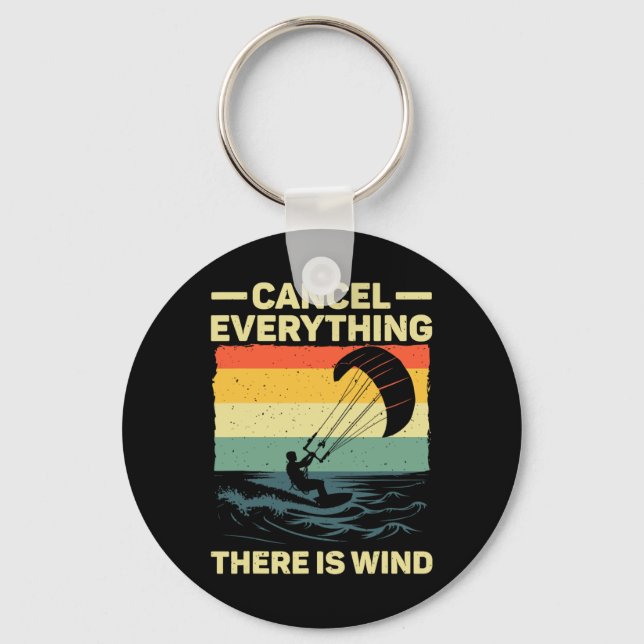 Porte-clés Art de kitesurf cool pour hommes femmes kite surf (Recto)