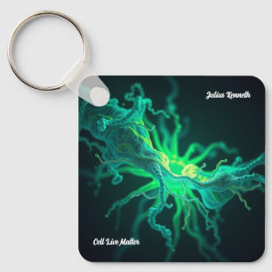 Porte-clés Art de la cellule biologique personnalisée pour mé