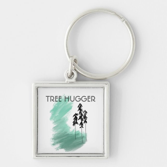 Porte-clés art de l'arbre vert scandinave simple moderne ment (Devant)