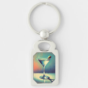 Porte-clés Art de Martini Mid Century J'adore le Blues