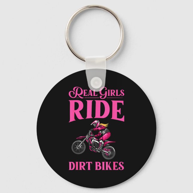 Porte-clés Art de moto cross cool pour femmes filles (Recto)