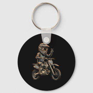 Porte-clés Art de moto cross pour pilote de moto tout-terrain