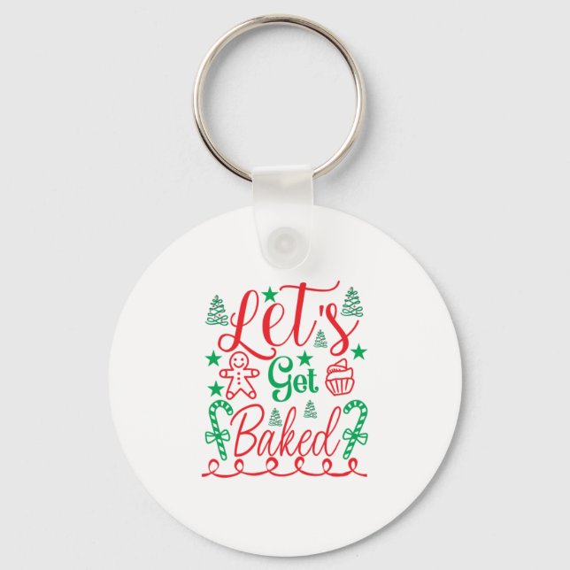 Porte-clés Art de Noël laissez-vous cuire (Recto)