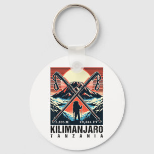 Porte-clés Art de randonnée amusant a gravi le mont Kilimandj