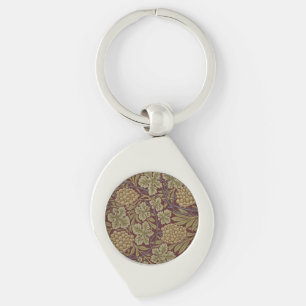 Porte-clés Art de vigne rouge vert William Morris