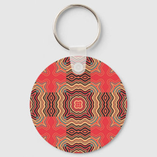 Porte-clés Art Déco Colorful Swirl Retro Art Abstrait