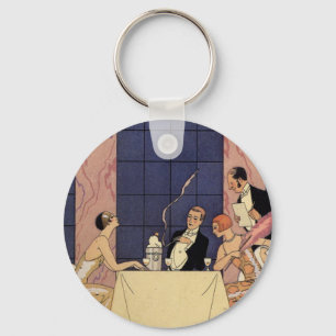 Porte-clés Art Deco Fine Dining Key Chain