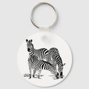 Porte-clés Art déco Zebra