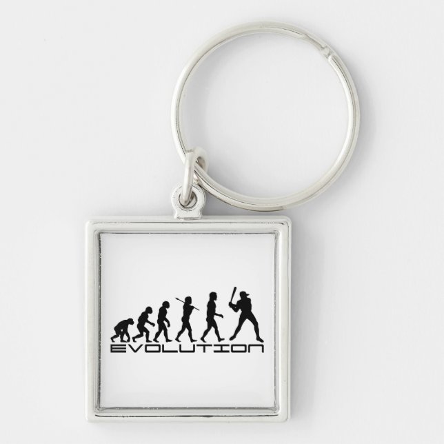 Porte-clés Art d'évolution de sport de joueur de baseball (Devant)