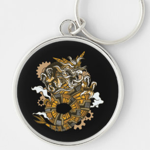 Porte-clés Art du dragon Steampunk