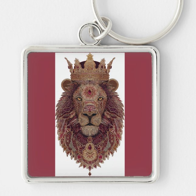 Porte-clés Art du lion couronné royal (Devant)