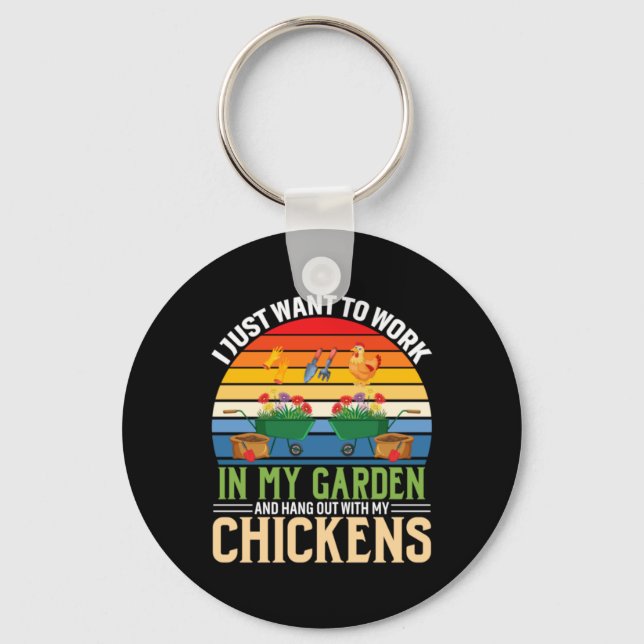 Porte-clés Art Du Poulet Et Étanchéité Avec Mes Poulets (Recto)