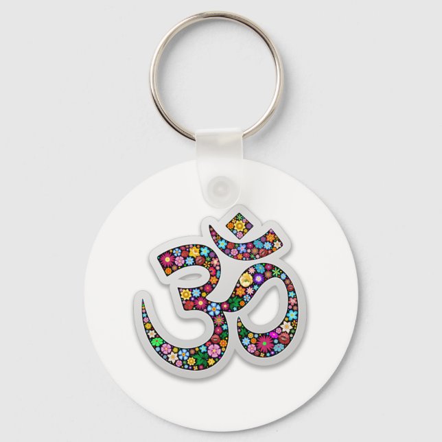 Porte-clés Art du symbole floral Namaste (Recto)