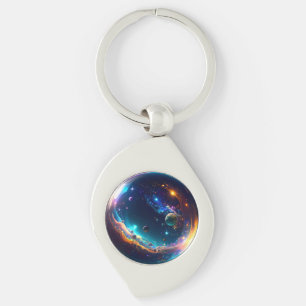 Porte-clés Art Fantastique de la Galaxie de la Bulle Cosmique