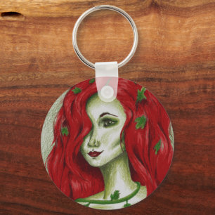 Porte-clés Art Fantastique de Pixie Femme Rousse Nymphe du Li